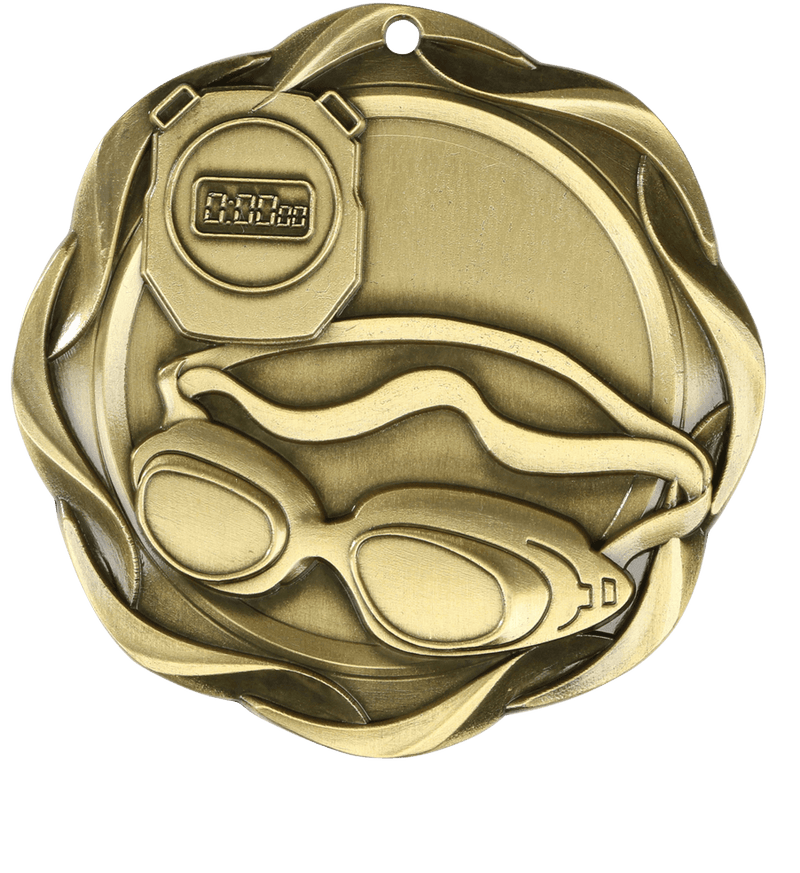 Gold Fusion Swim Medal