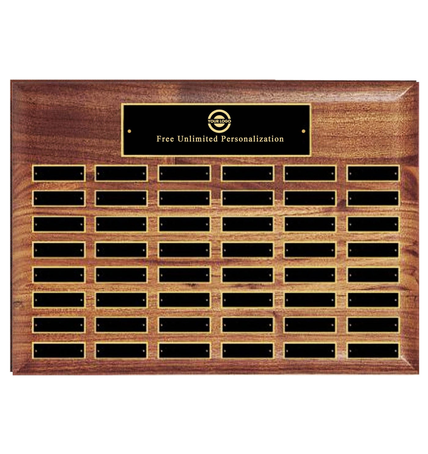 48 Plate Legendary Walnut Perpetual Plaque