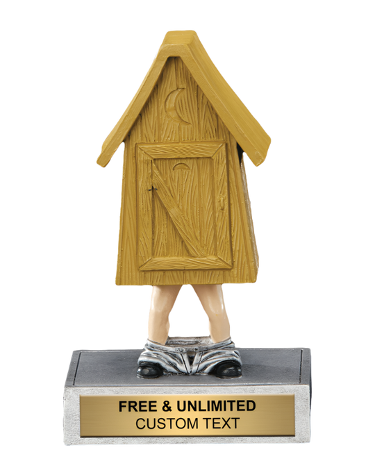 Pants Down Outhouse Bobble Trophy