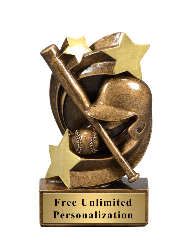 Star Swirl Baseball Trophy
