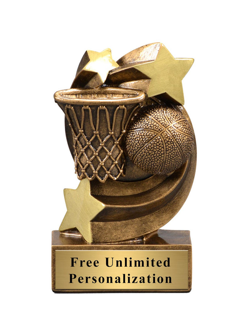 Star Swirl Basketball Trophy