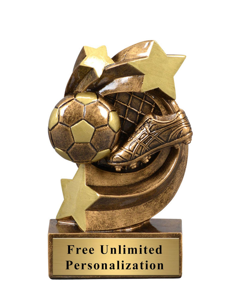 Star Swirl Soccer Trophy