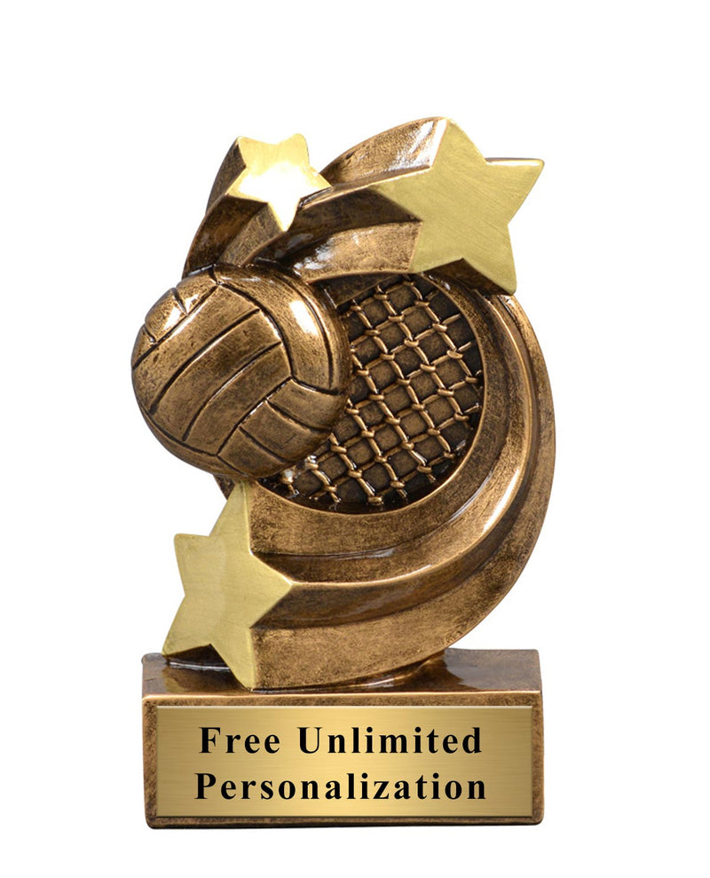 Star Swirl Volleyball Trophy