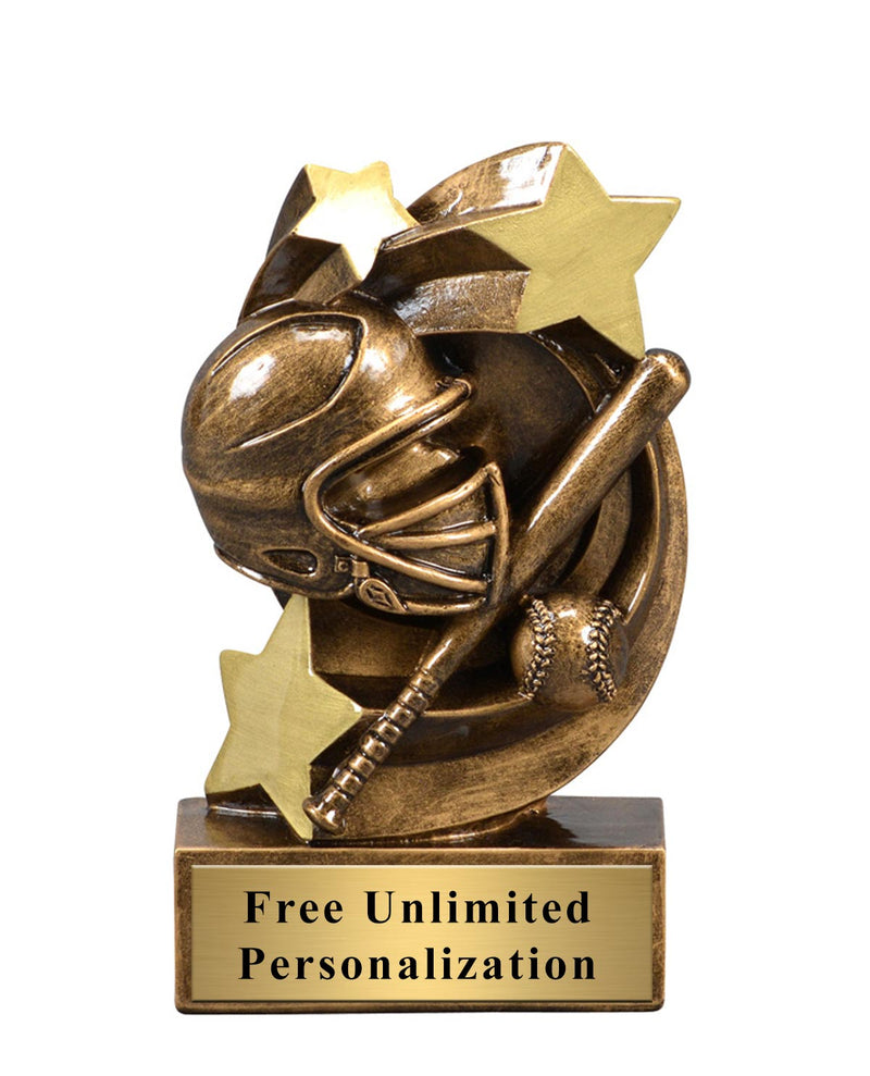Star Swirl Softball Trophy