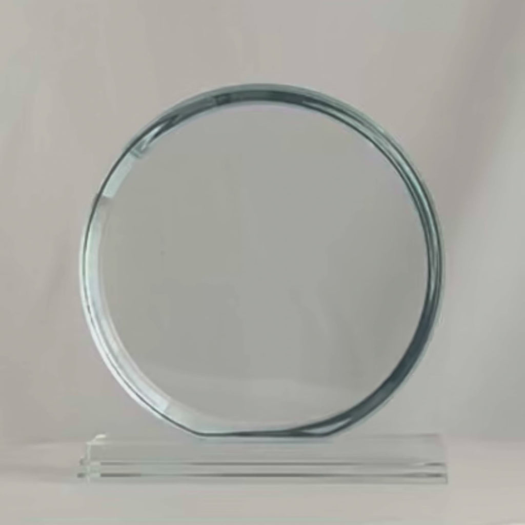 Crystal Rectangle on Clear Base Corporate Award Custom Engraved