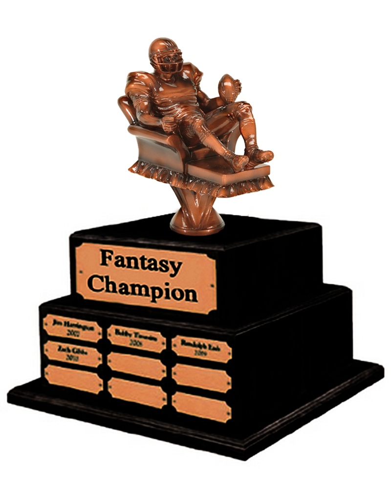 Fantasy Football Trophy on Black Perpetual Base