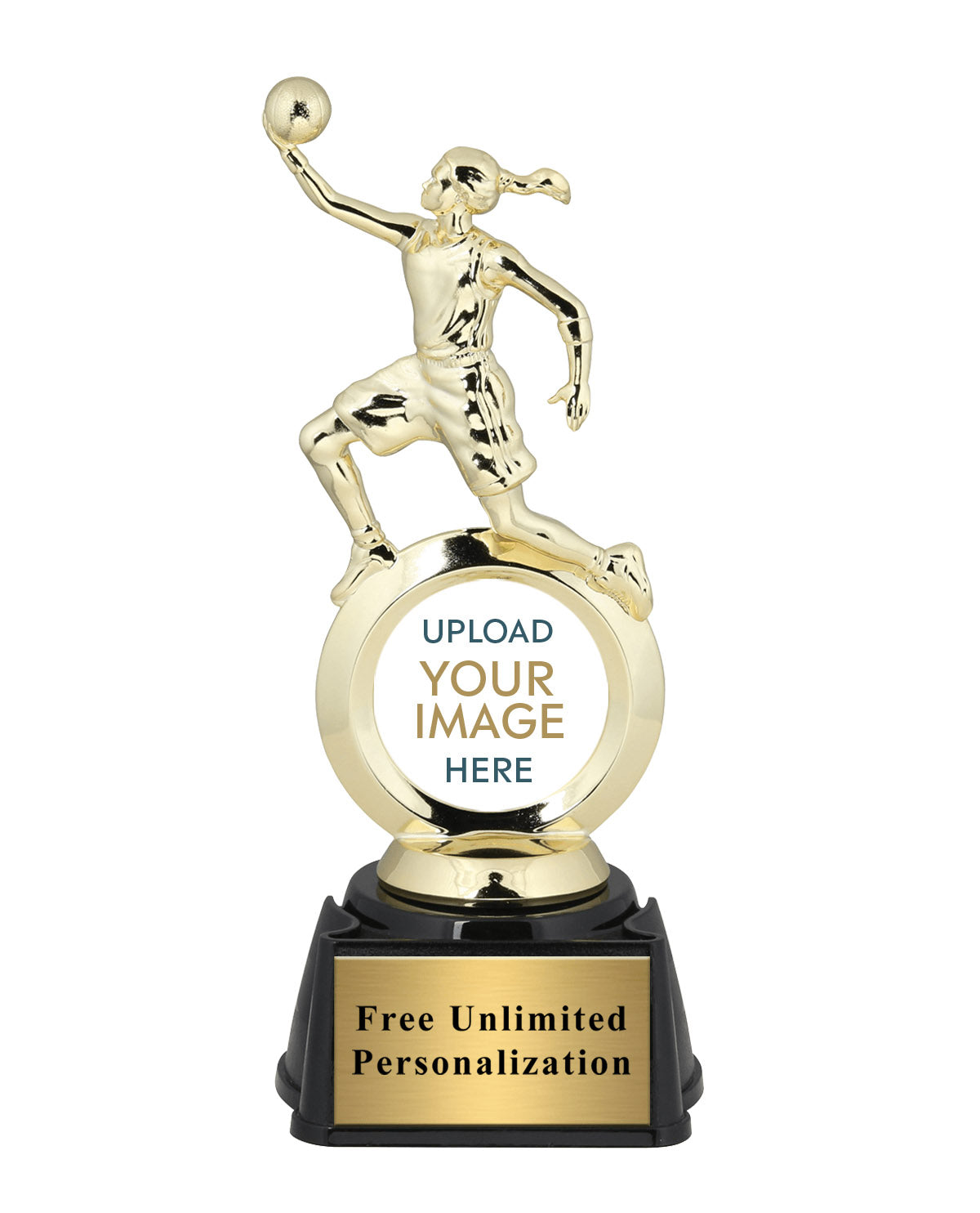 Basketball Female Figure Custom Insert Trophy