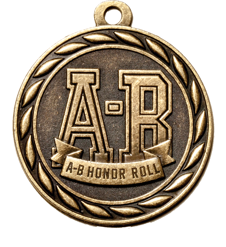 Gold Scholastic AB Honor Roll Medal