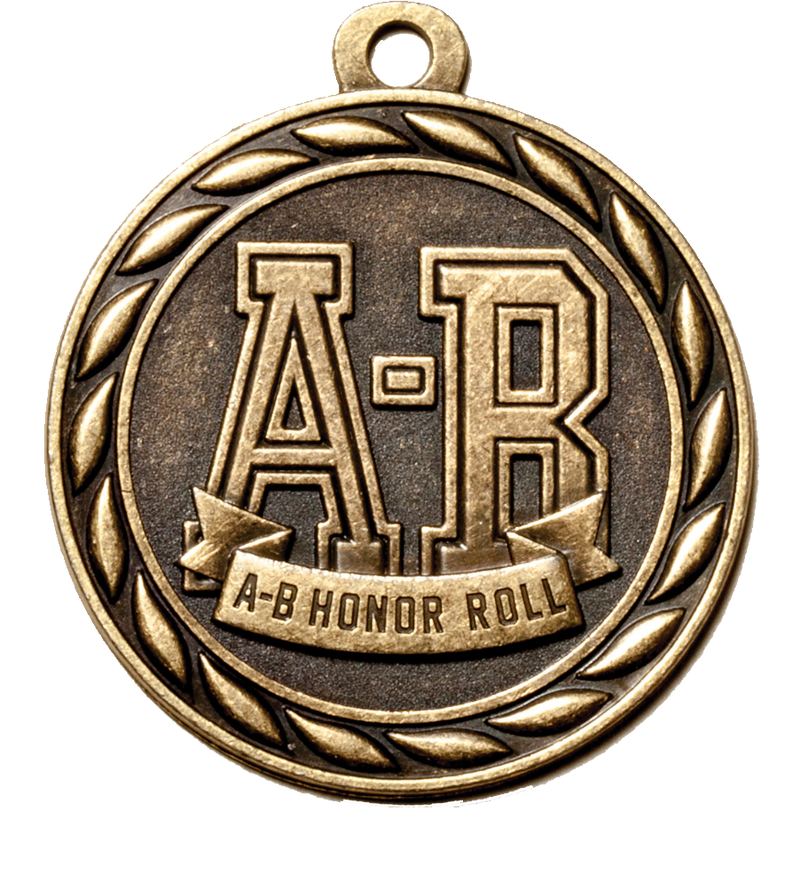 Gold Scholastic AB Honor Roll Medal