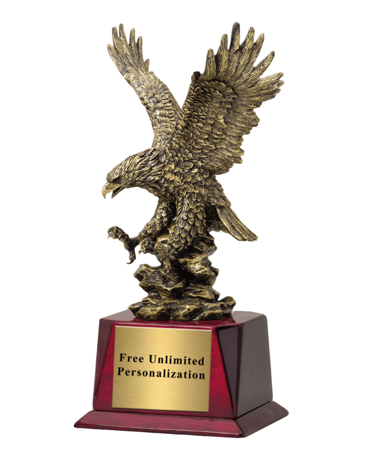 Gold Landing Eagle Award on Rosewood Base