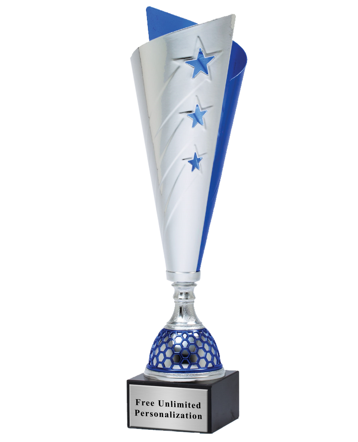 Silver And Blue Star Banner Cup