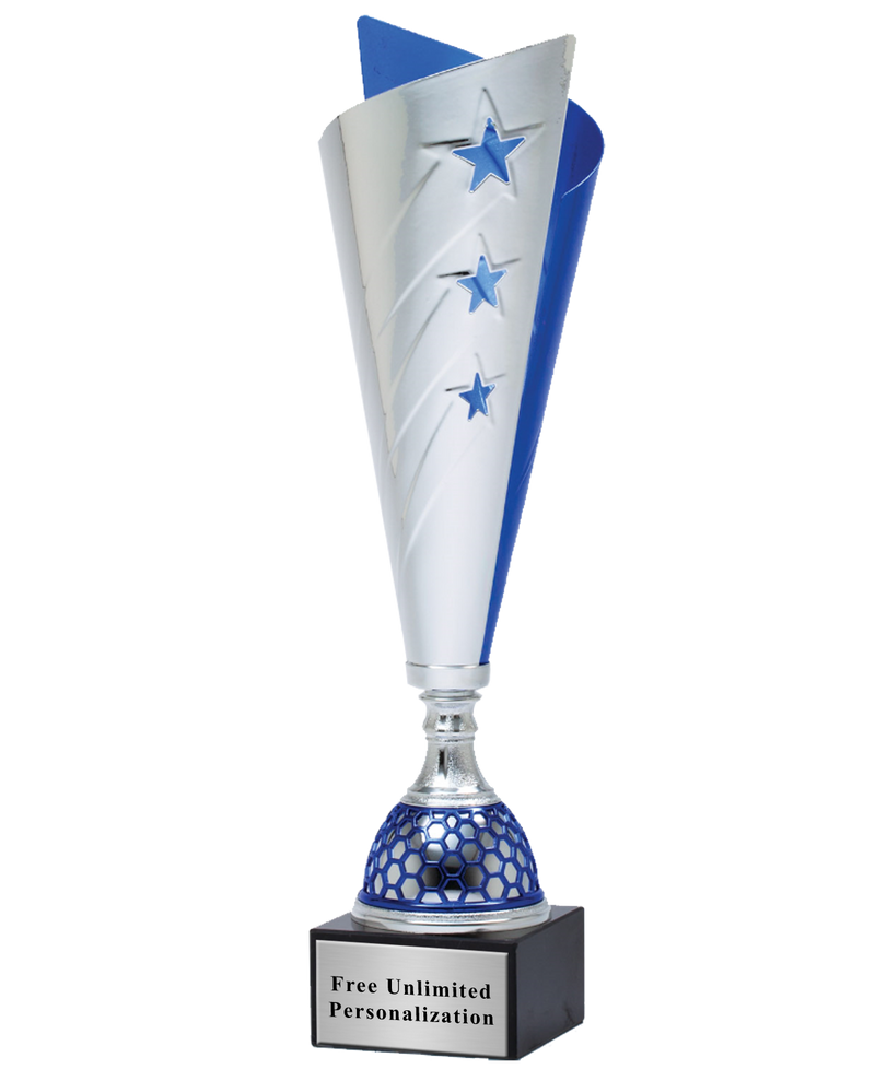 Silver And Blue Star Banner Cup