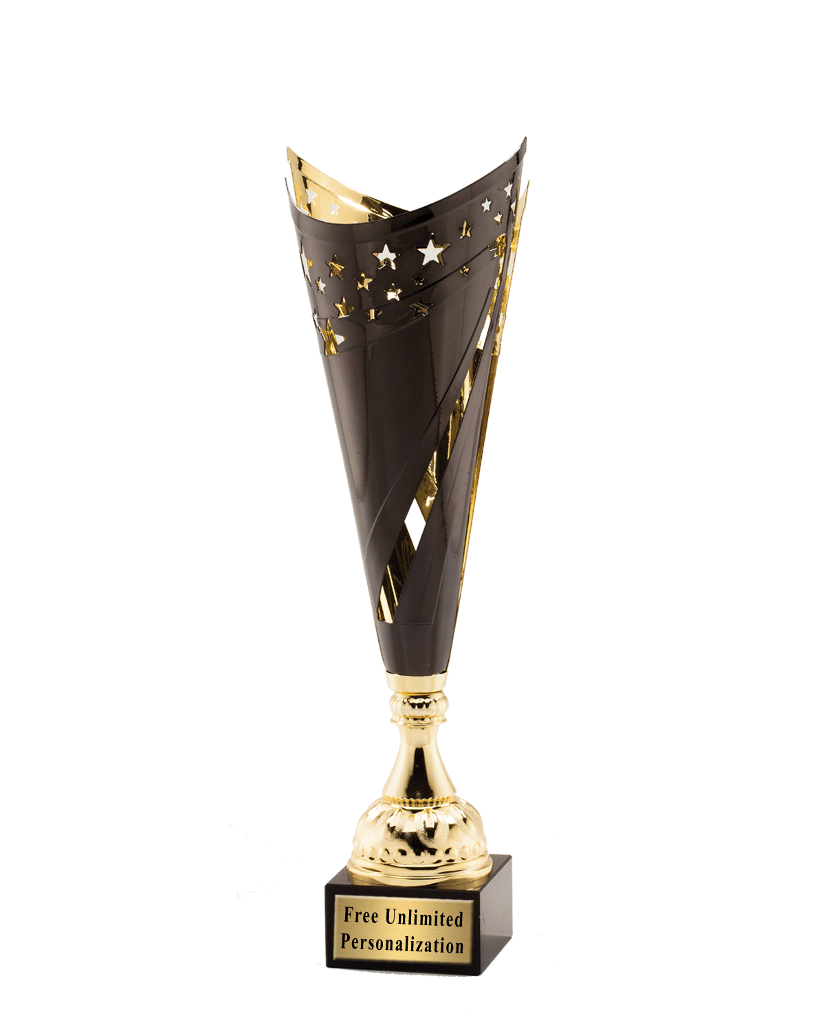 Black and Gold Star Streak Cup