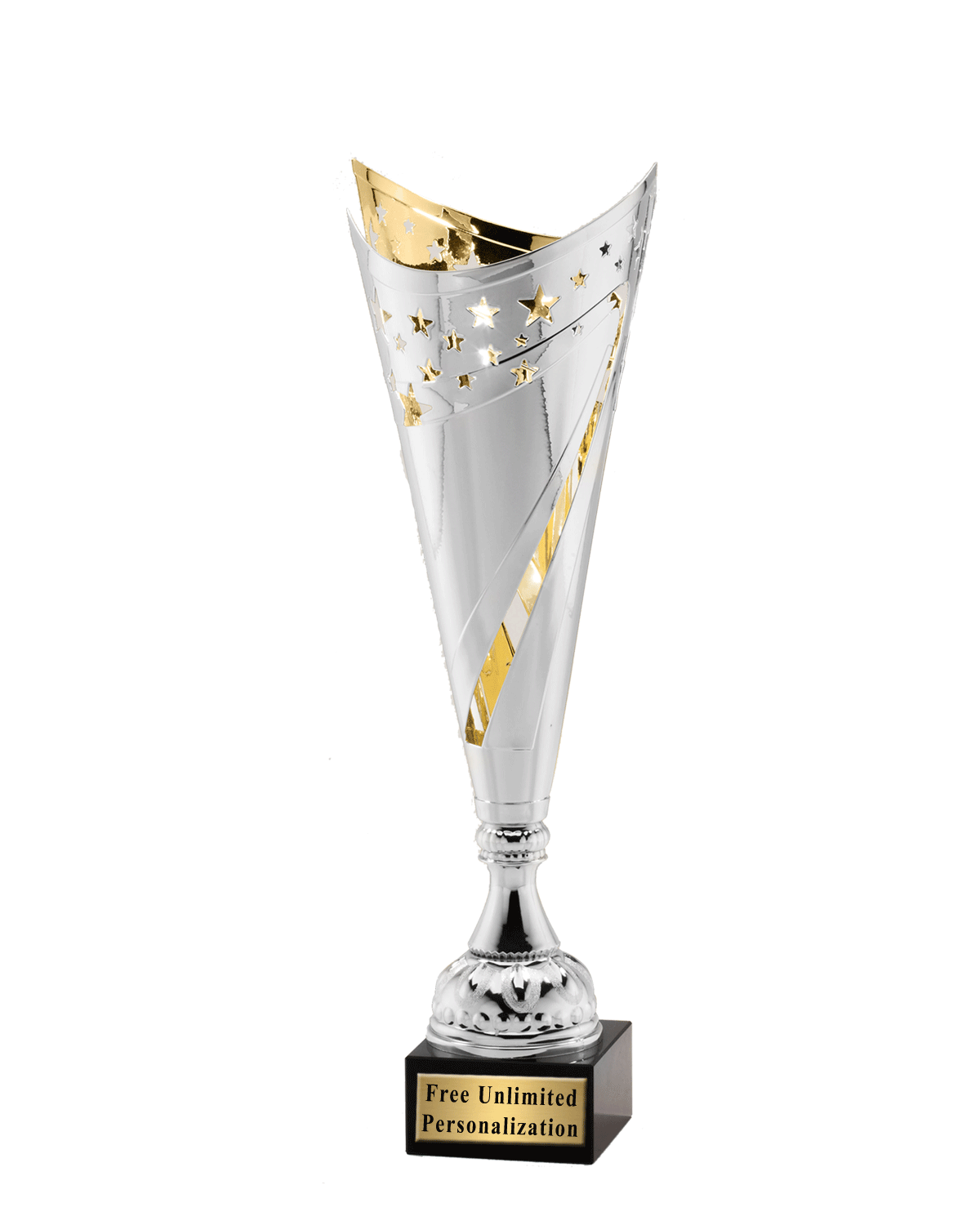 Silver and Gold Star Streak Cup