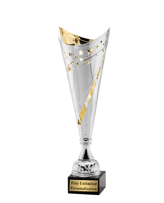 Silver and Gold Star Streak Cup Trophy