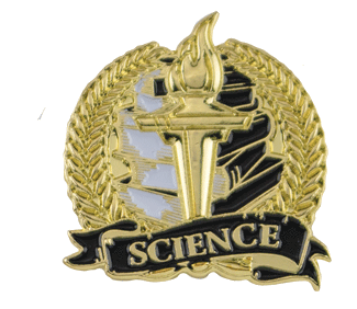 Bright Gold Science Lapel Pin