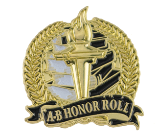 Bright Gold AB Honor Roll Lapel Pin