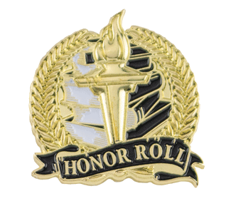 Bright Gold Honor Roll Lapel Pin