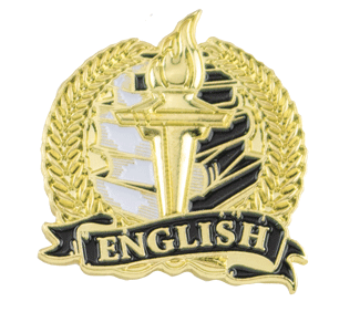 Bright Gold English Lapel Pin