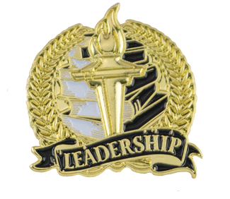 Leadership Pin Code Bright Gold Leadership Lapel Pin