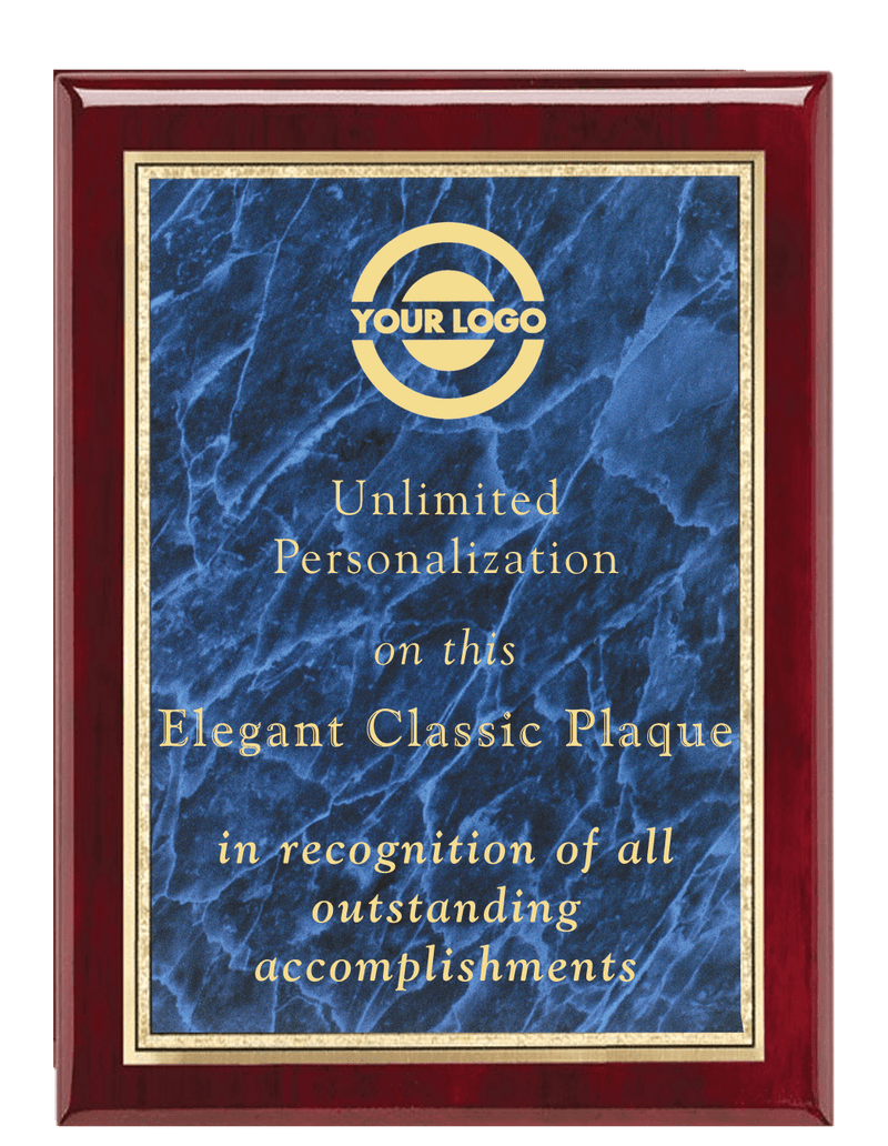 Classic Rosewood Plaque - Blue