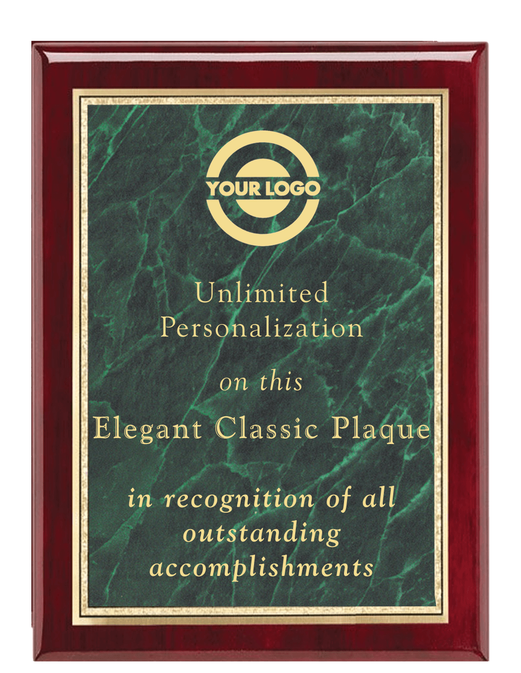 Classic Rosewood Plaque - Green