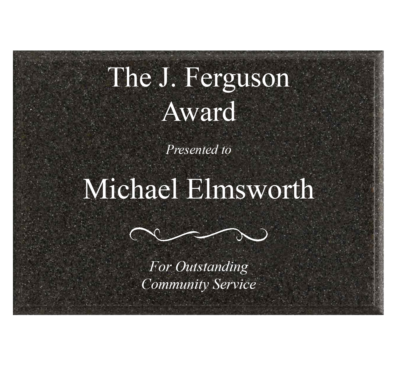 Black AcrylaStone Plaque