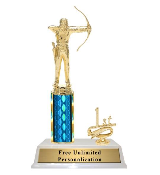 Archery Column Trophy With Trim