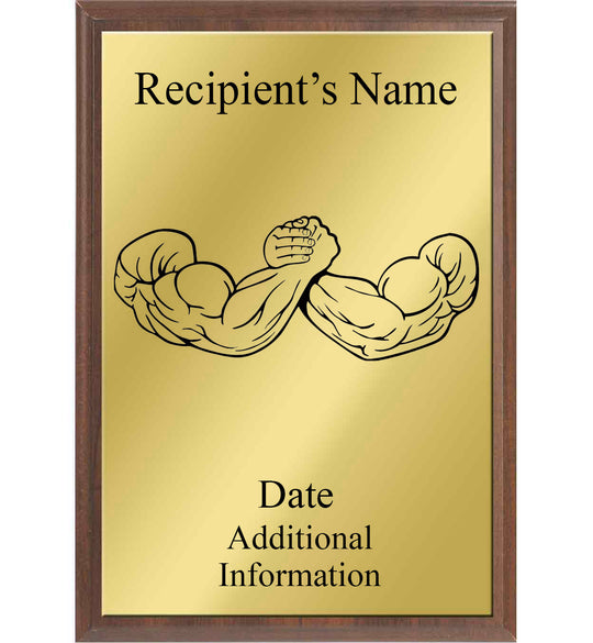 Arm Wrestling Silhouette Plaque