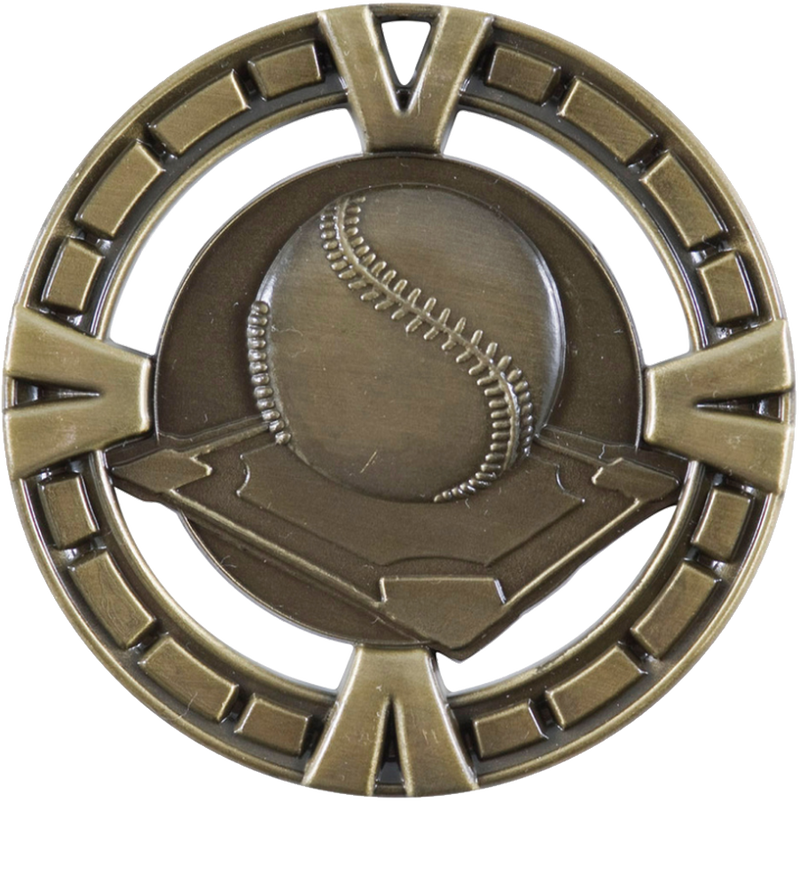 Gold Big Victory Baseball Medal