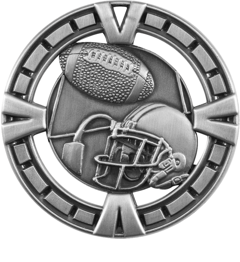 Silver Big Victory Football Medal