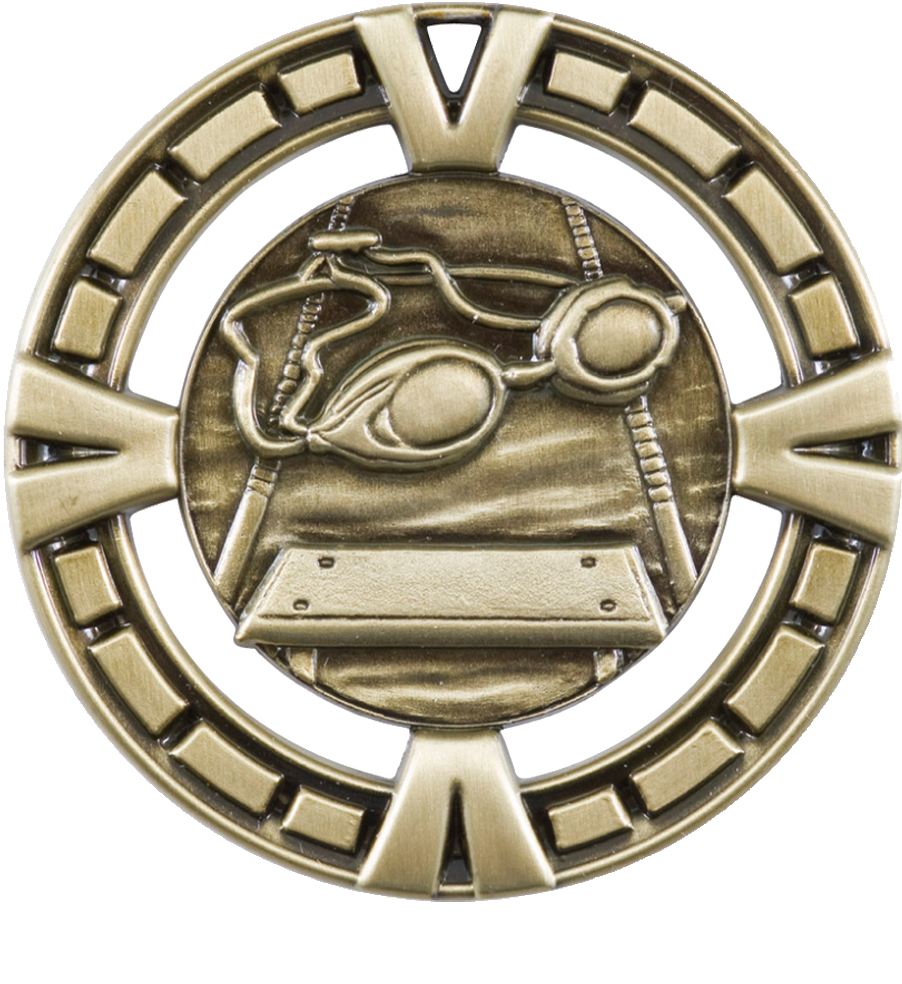 Gold Big Victory Swimming Medal