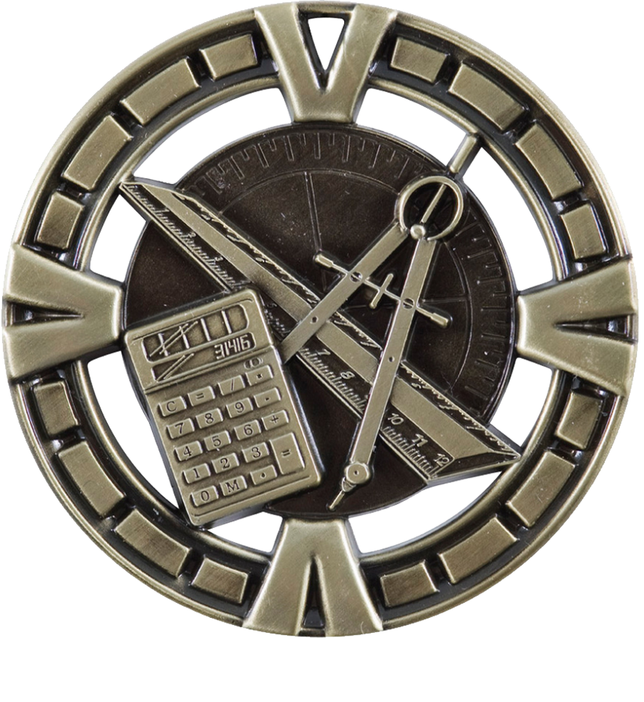 Gold Big Victory Math Medal