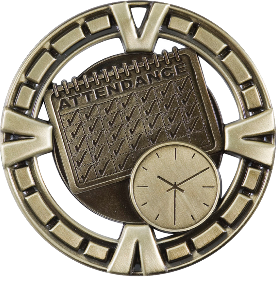 Gold Big Victory Attendance Medal