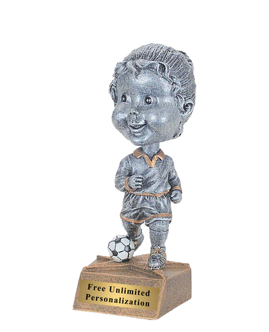 Female Bobblehead Soccer Trophy