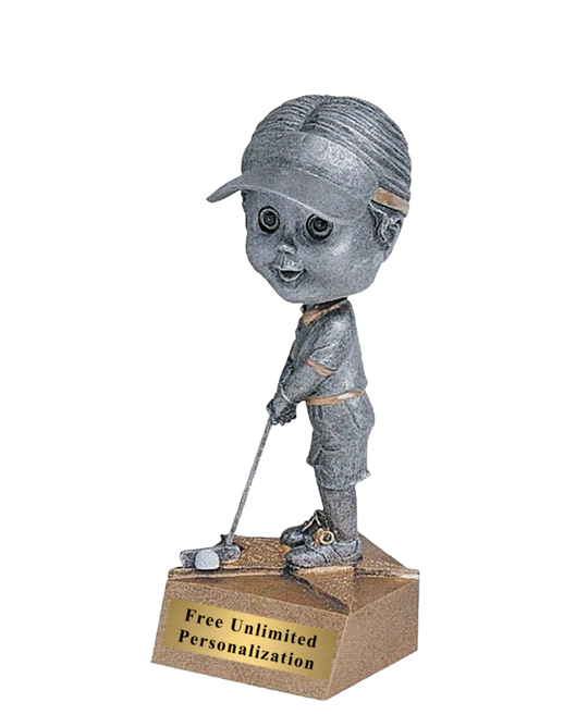 Female Bobblehead Golf Trophy