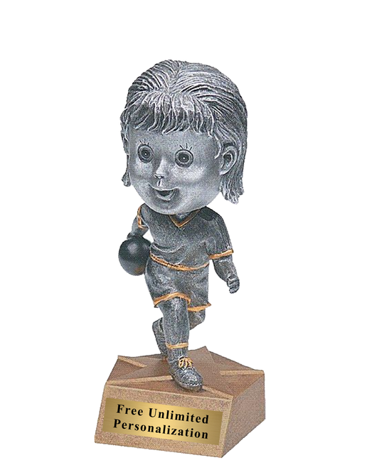 Female Bobblehead Bowling Trophy