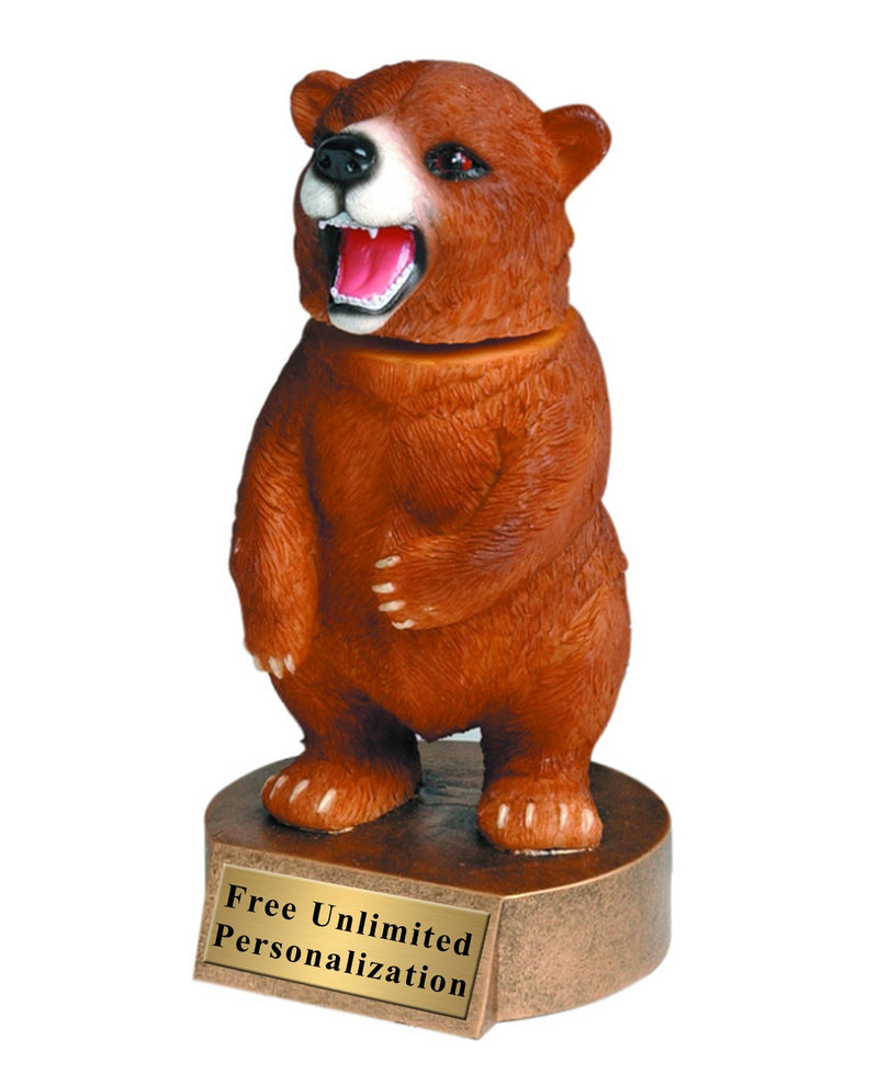 Bear Bobblehead Mascot Trophy