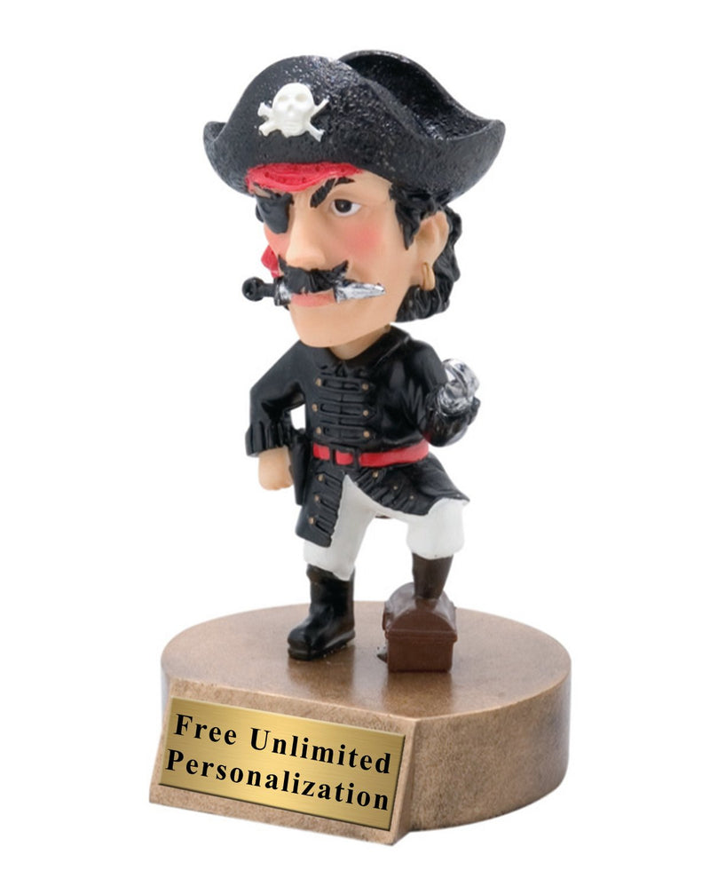 Pirate Bobblehead Mascot Trophy