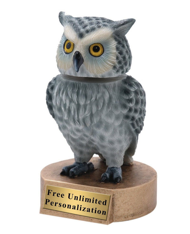 Owl Bobblehead Mascot Trophy