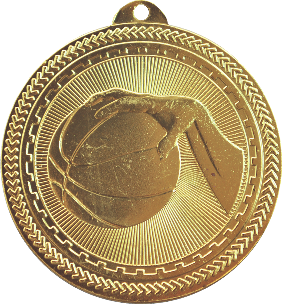 Gold BriteLazer Basketball Medal