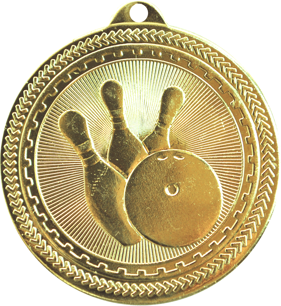 Gold BriteLazer Bowling Medal