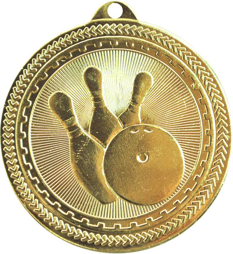 Gold BriteLazer Bowling Medal