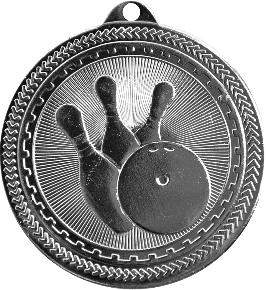 Silver BriteLazer Bowling Medal