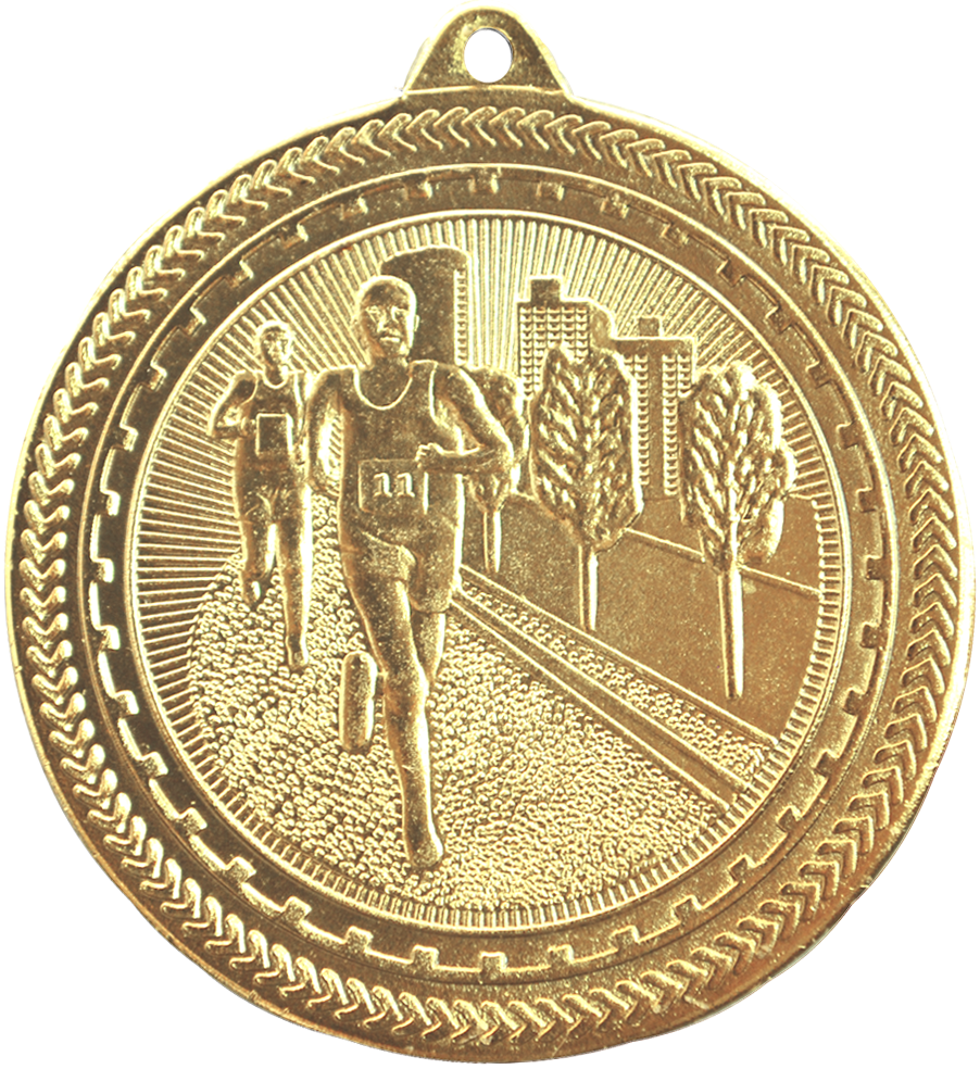 Gold BriteLazer Cross Country Medal