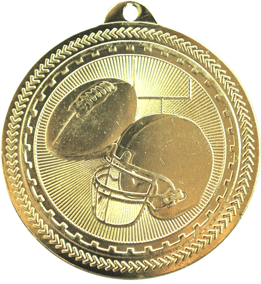 Gold BriteLazer Football Medal