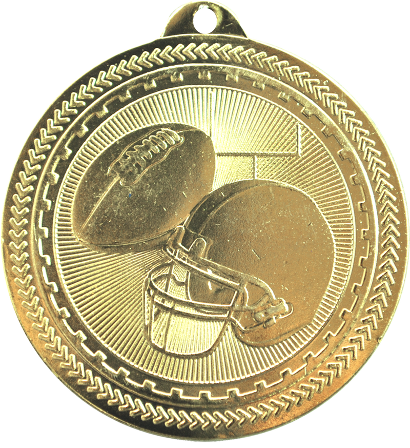 Gold BriteLazer Football Medal