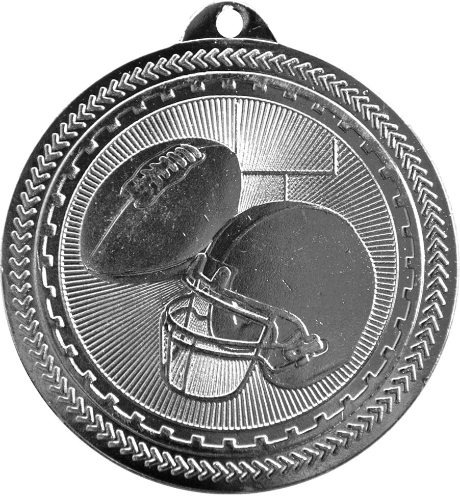 Silver BriteLazer Football Medal