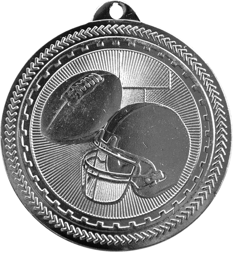 Silver BriteLazer Football Medal