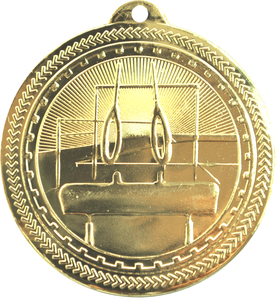 Gold BriteLazer Gymnastics Medal